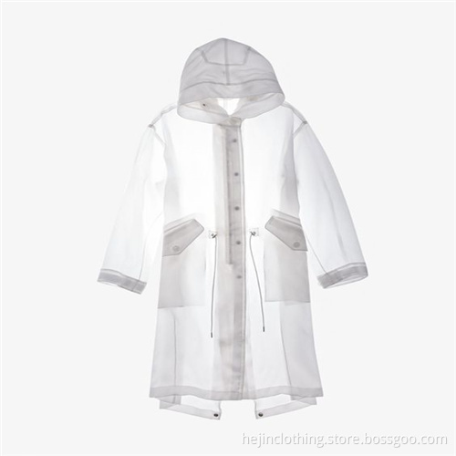 White fire resistant pvc adult rainwear